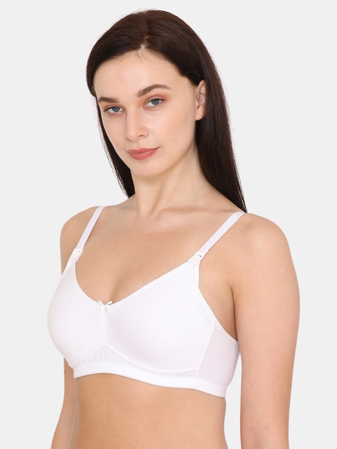 Zivame White Solid Non-Wired Non Padded Maternity Bra ZI10TRCOREBWHIT - Image 3