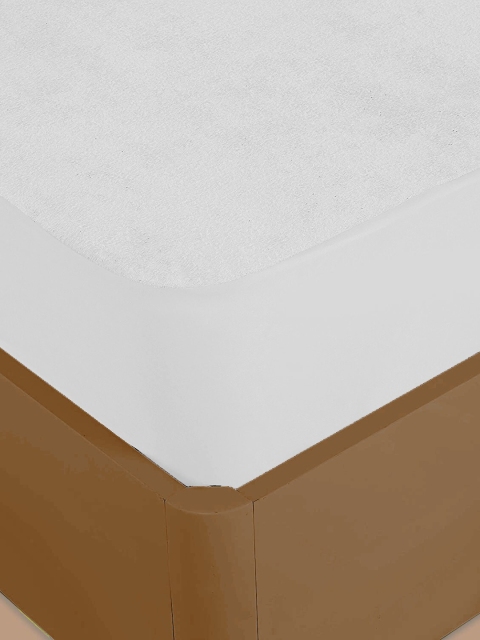 BIANCA Unisex White Solid 100% Waterproof Single Mattress Protector With Elastic Edges - Image 4