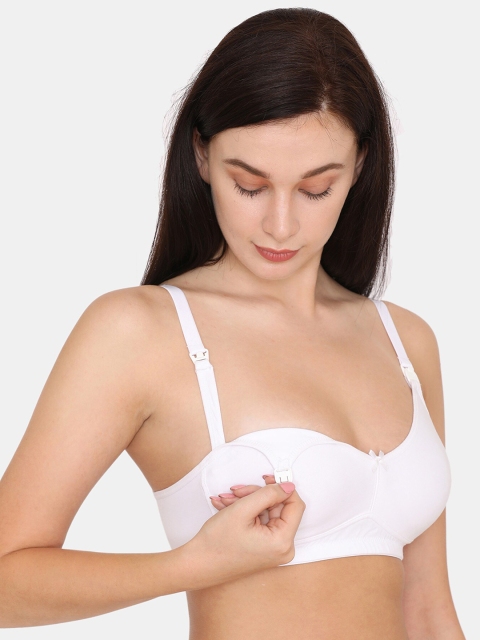 Zivame White Solid Non-Wired Non Padded Maternity Bra ZI10TRCOREBWHIT - Image 2