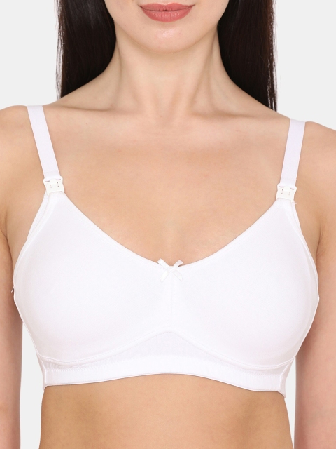 Zivame White Solid Non-Wired Non Padded Maternity Bra ZI10TRCOREBWHIT - Image 5