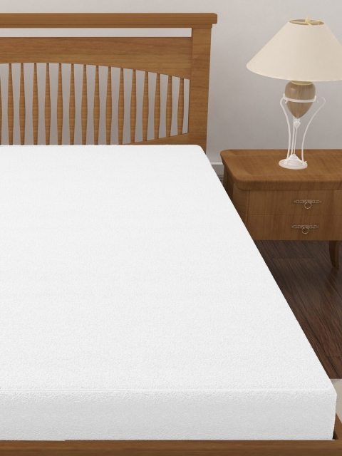 BIANCA Unisex White Solid 100% Waterproof Single Mattress Protector With Elastic Edges - Image 3