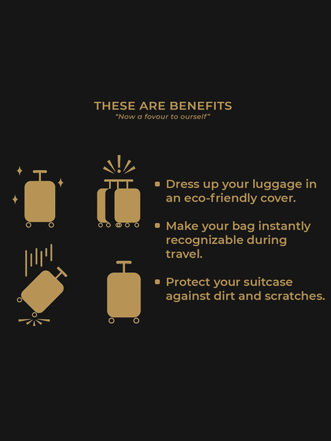 Cortina Black Printed Set of 2 Trolley Bag cover - Image 7