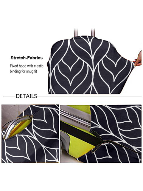 Cortina Black Printed Set of 2 Trolley Bag cover - Image 6