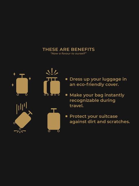 Cortina Black Eco Friendly Polyester Small & Medium Protective Trolley Bag Cover Combo - Image 6