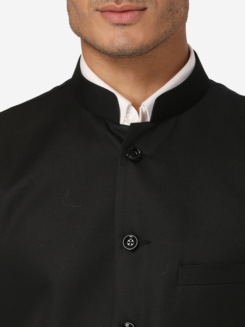 Wintage Men Black Solid Two-Piece Formal Suit - Image 2