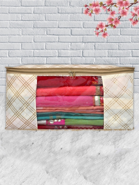 Kuber Industries Set Of 12 Metallic Printed Clothes Organiser - Image 2