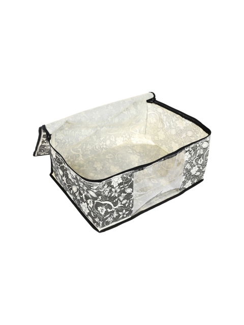 Kuber Industries Set of 6 Black & Beige Metallic Printed Clothes Organisers - Image 3