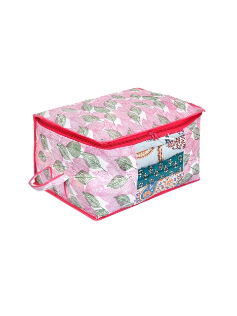 Kuber Industries Set of 6 Pink & Green Metallic Printed Cloth Organisers - Image 4