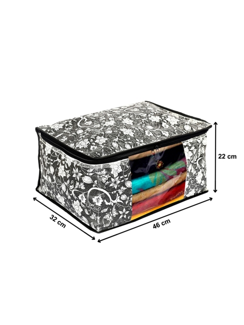 Kuber Industries Set of 6 Black & Beige Metallic Printed Clothes Organisers - Image 6