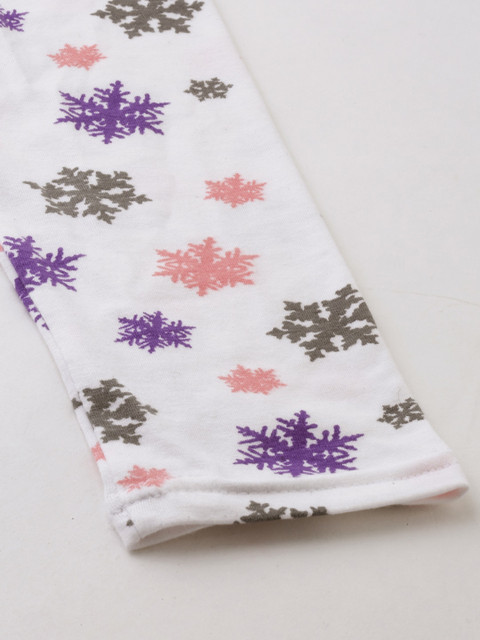 Souchii Women White & Grey Printed Slim-Fit Ankle-Length Leggings - Image 6