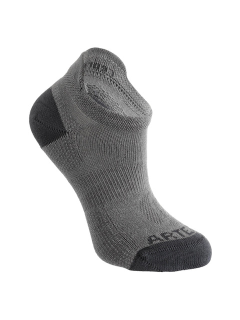 Domyos By Decathlon Unisex Grey Ankle-Length Anti-Slip Pack Of 3 Yoga Socks - Image 2