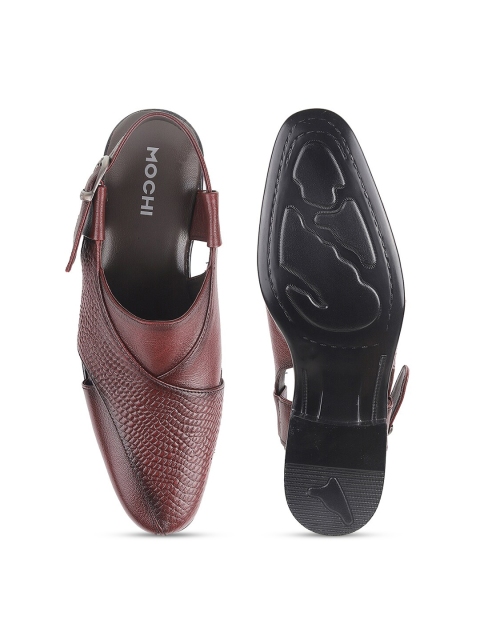 Mochi Men Maroon Comfort Sandals - Image 4