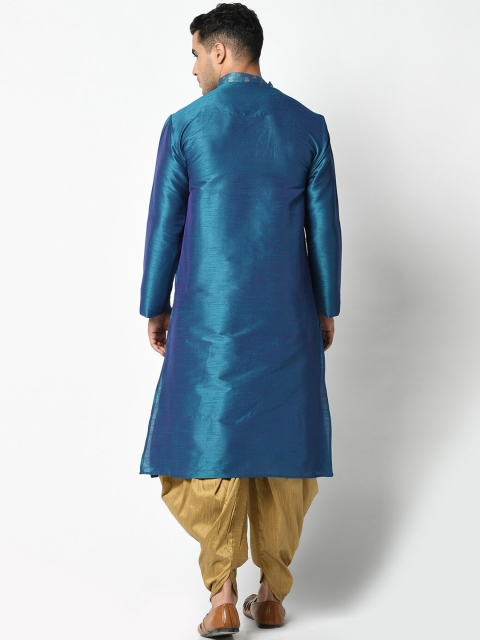 DEYANN Men Blue Woven Design Kurta - Image 5