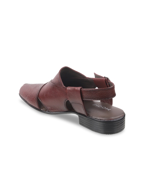 Mochi Men Maroon Comfort Sandals - Image 2
