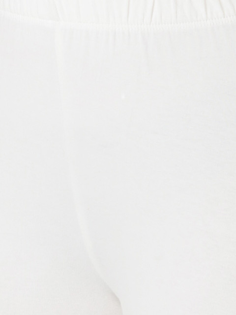 Vami Women Off-White Solid Ankle-Length Leggings - Image 6