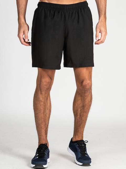 Domyos by Decathlon Men Black Regular-Fit Fitness Shorts