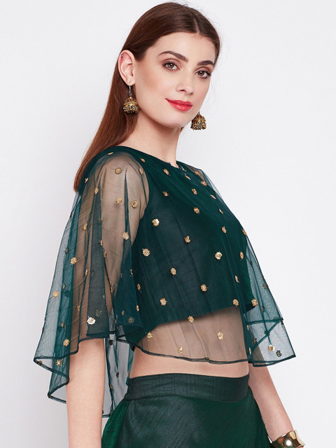 studio rasa Women Embroidered Crop Top - Image 3