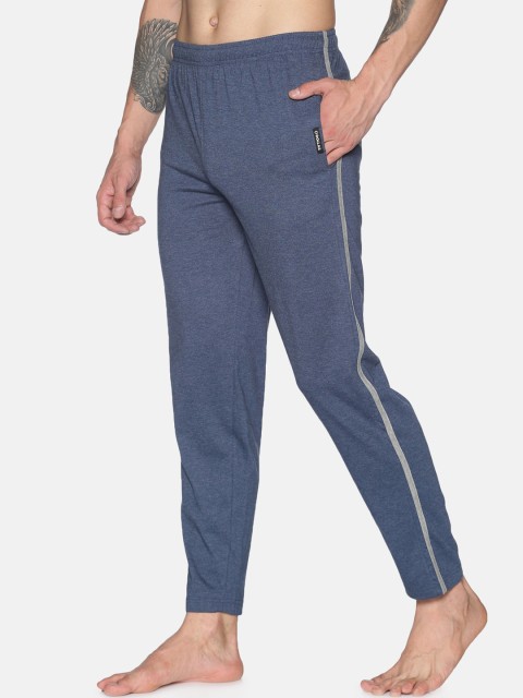 Dollar Men Blue Solid Cotton Track Pants - Image 2