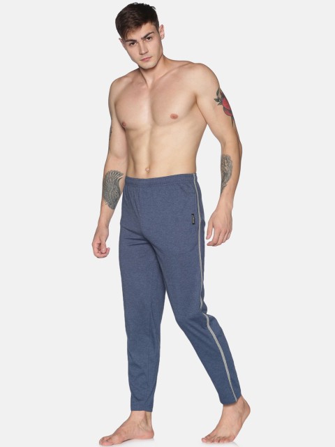 Dollar Men Blue Solid Cotton Track Pants - Image 4
