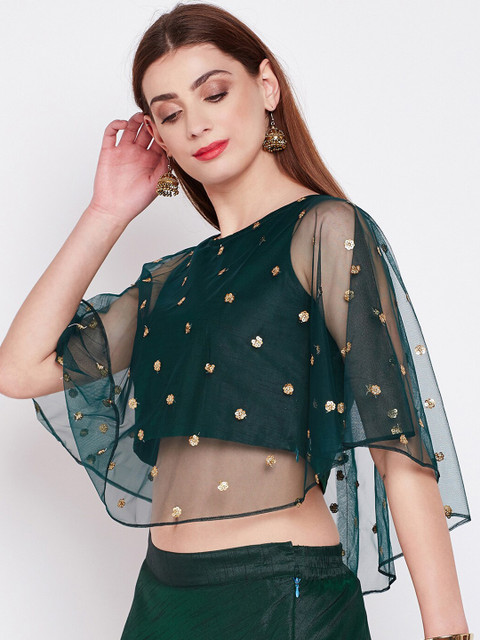 studio rasa Women Embroidered Crop Top - Image 4