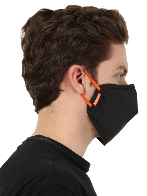 Wildcraft Unisex Black Solid Reusable Cloth Mask - Image 6