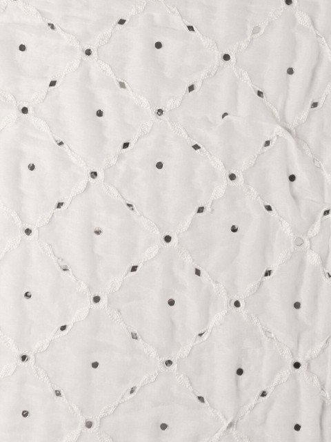 Dupatta Bazaar White Ethnic Motifs Embroidered Dupatta - Image 2