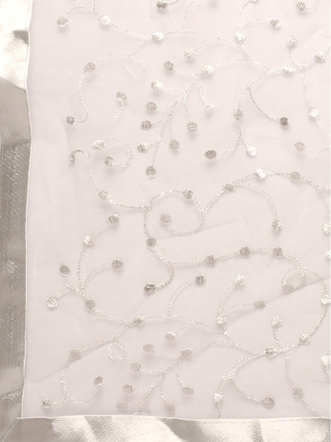Dupatta Bazaar Silver Embroidered Dupatta with Thread Work - Image 2