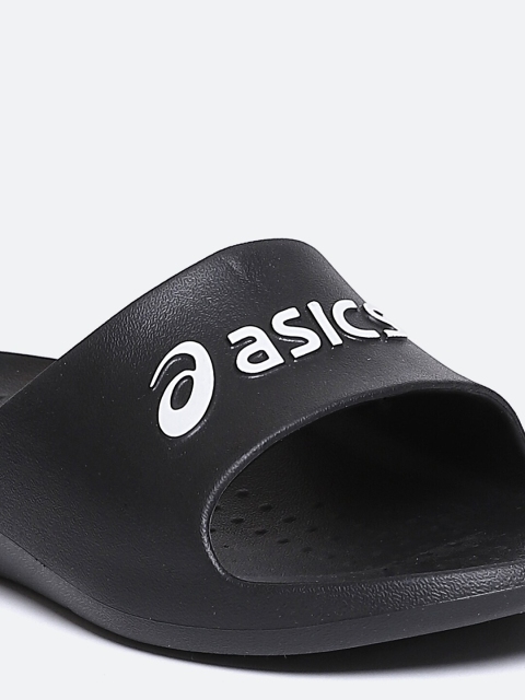ASICS As001 Unisex Black White Printed Sliders - Image 5