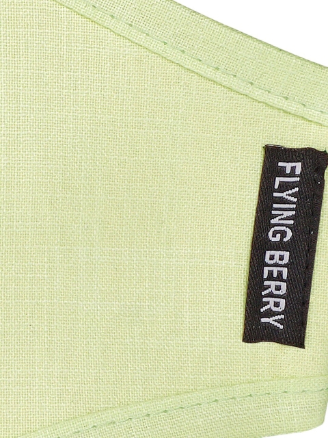 FLYING BERRY Pack Of 2 Lime Green Solid 3-Ply Reusable Anti Pollution N95 Masks - Image 3