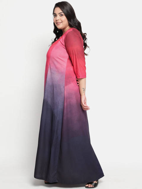 Amydus Women Plus Size Multi Dyed A-Line Maxi Dress - Image 5