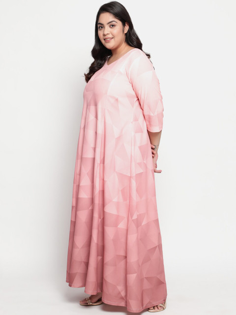 Amydus Women Plus Size Peach Maxi Dress - Image 6
