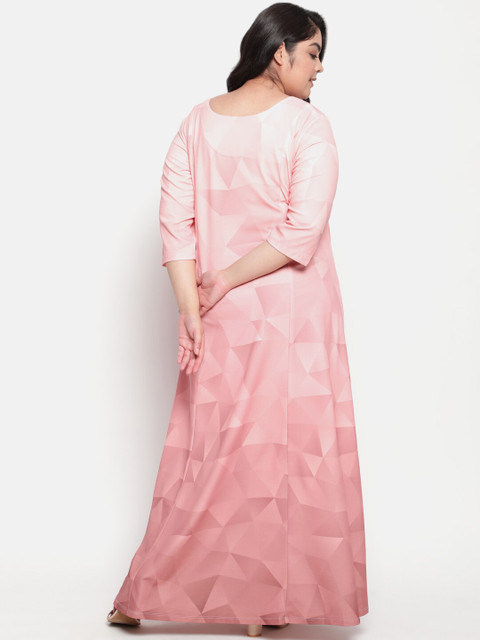 Amydus Women Plus Size Peach Maxi Dress - Image 5