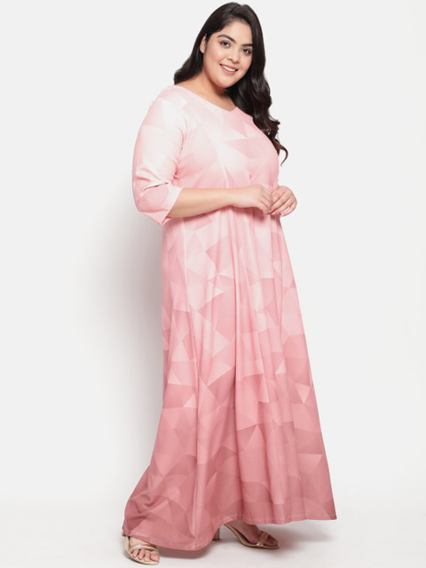 Amydus Women Plus Size Peach Maxi Dress - Image 4