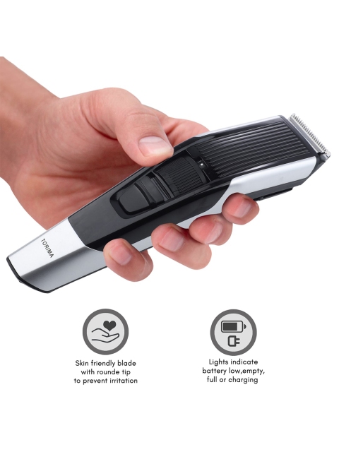 TORIMA Grey & Black ATB-083 USB Charging Beard Trimmer with Fast Charge - Image 4