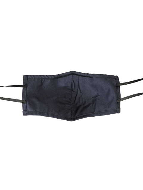 FLYING BERRY Unisex Pack Of 4 Black Solid 3-Ply Reusable Anti-Pollution Cotton Cloth Face Masks - Image 2