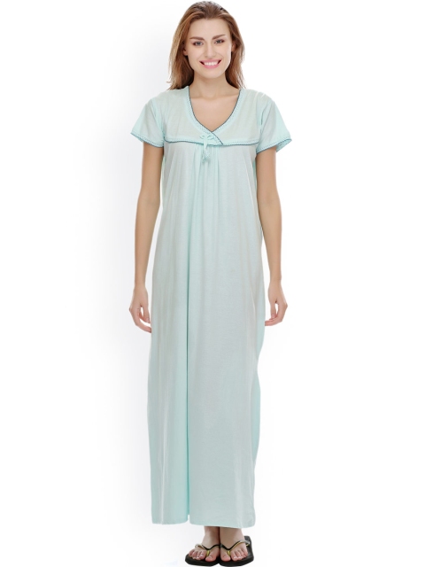

Clovia Blue Maxi Nightdress NS0398P03O