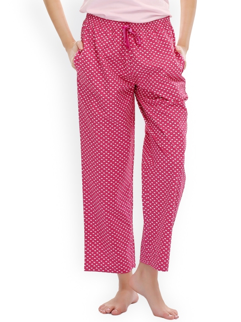 

Clovia Pink Printed Pyjamas NS0413P22