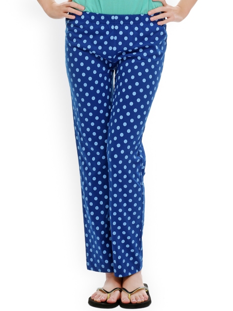 

Clovia Blue Printed Pyjamas NS0431P03