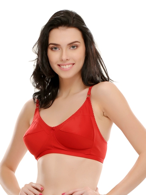 

Clovia Red T-shirt Bra BRF185P0444B