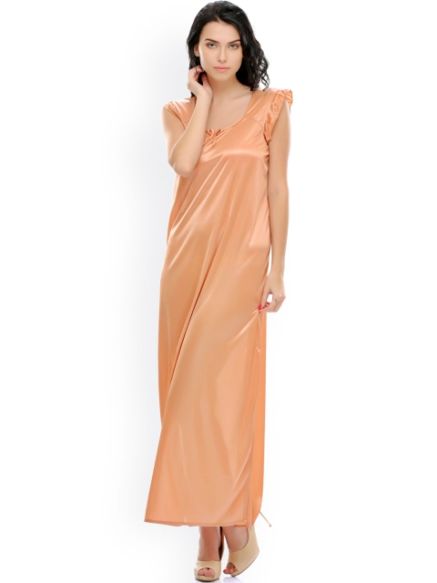 

Clovia Beige Maxi Nightdress NSM282P24XL