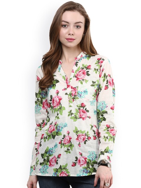 

Hapuka White Printed Top