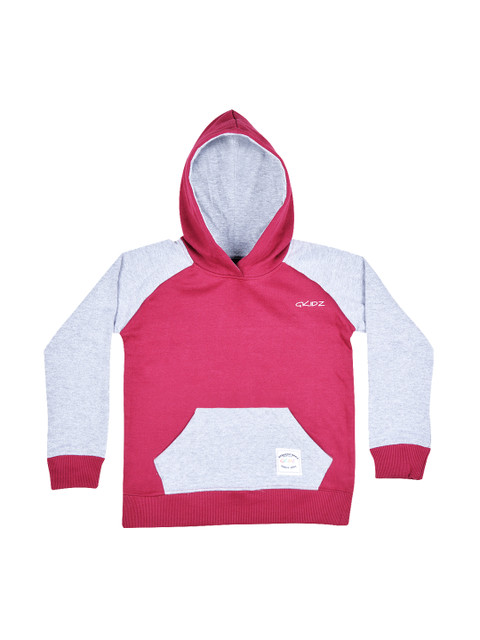 

GKIDZ Boys Maroon Hooded Sweatshirt