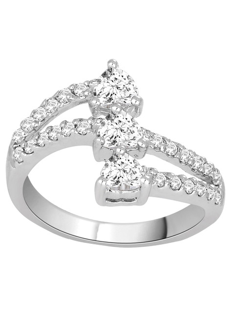 

Peora Sterling Silver & Rhodium-Plated Ring