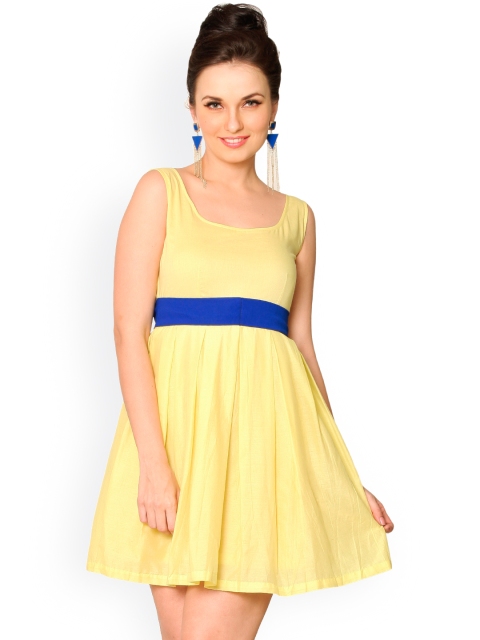 

Miss Chase Yellow Fit & Flare Dress