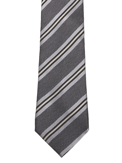 

Tossido Men Grey Striped Tie