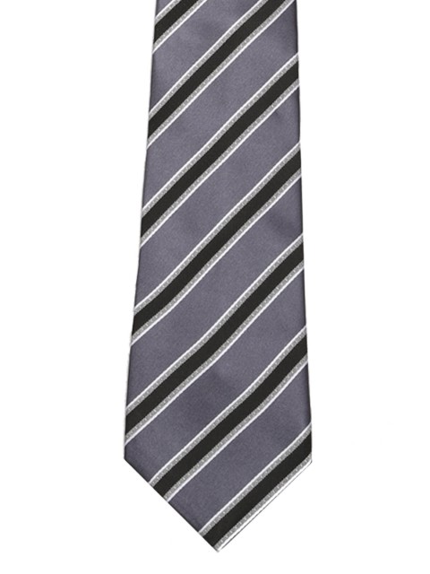 

Tossido Men Grey Striped Tie