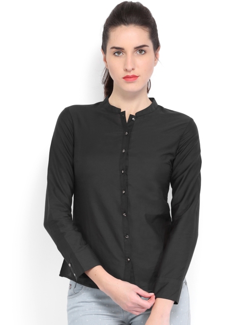 

U.S. Polo Assn. Women Black Silk Shirt