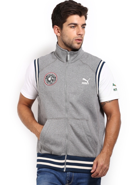 

Puma Men Grey Sleeveless Sweatshirt