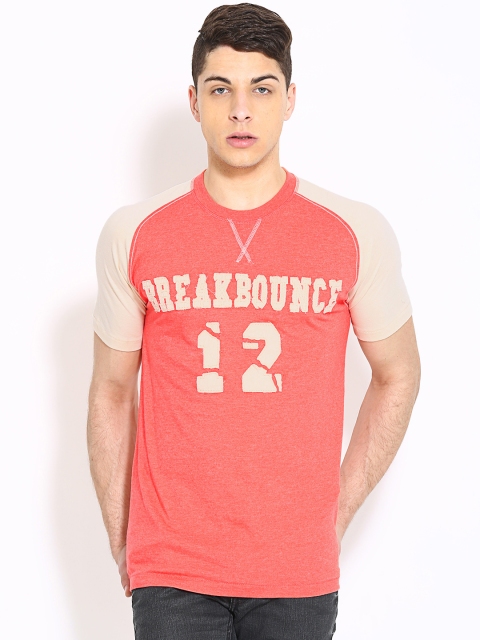 

Breakbounce Men Coral Pink Regular Fit T-shirt