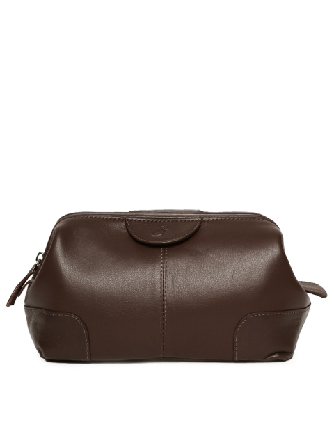 

Kara Unisex Brown Leather Travel Pouch